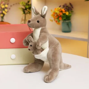 Alternative view of Känguru mother gosedjur med mamma och unge i fickan – mjukisdjur 25 cm