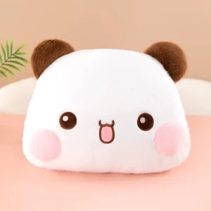 Bubu Dudu panda, gulligt tecknat björn gosedjur och mjuk kudde för bil, soffa
