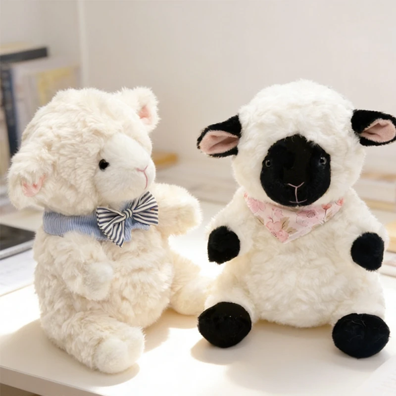 Kawaii får gosedjur som fluffig kramkudde med svart ansikte i tecknad stil, 22 cm 5 Kawaii får gosedjur som fluffig kramkudde med svart ansikte i tecknad stil, 22 cm - Bild 5