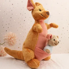 Känguru Kanga gosedjur från Winnie the Pooh med Kanga, Roo och ficka, 30 cm