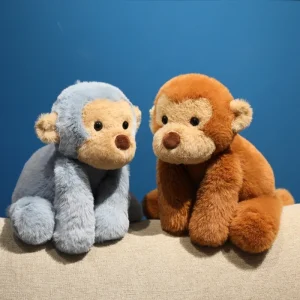 Söt apa gosedjur, 40 cm stor handgjord figur i kawaii- och animeinspirerad stil
