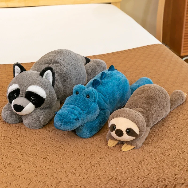 Räv gosedjur som hukande kawaii-kuddfigur, sengångare, tvättbjörn, krokodil och Stitch 4 Räv gosedjur som hukande kawaii-kuddfigur, sengångare, tvättbjörn, krokodil och Stitch - Bild 4