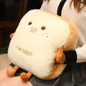Mjuk kramkudde och gosedjur i form av toast, 35 cm, för barn, lek och inredning 12 Mjuk kramkudde och gosedjur i form av toast, 35 cm, för barn, lek och inredning