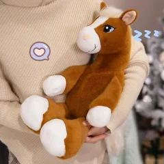 Mjukt horse gosedjur för barn, 22 cm, med stora ögon och söt klassisk design