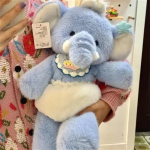 Benny, elefant gosedjur som mjuk och fluffig elefantkudde i babystil, 35–45 cm