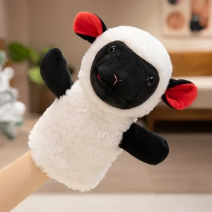 Får gosedjur som interaktiv handdocka med get-, lamm- och alpackamotiv i kawaii-stil