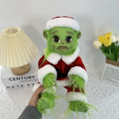 Monster som nyckelring, Green och Fun, grön monsterdocka juldekoration lekfull