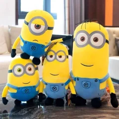 Bob gosedjur och Stuart från Minions, mjuka gula kramkuddar i jeans, 20–35 cm