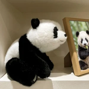 Alternative view of Realistiskt och sött panda gosedjur på 30 cm, viktat och mjukt för kramar och sällskap