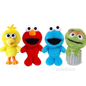 Alternative view of Klassiskt Sesame Street Big Bird gosedjur med Elmo, Cookie Monster och Oscar, 20 cm
