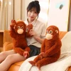 Naturtroget apa gosedjur som orangutang, 66 cm, extra mjukt i anime- och tecknad stil