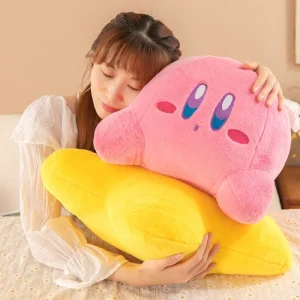 Kirby gosedjur som rosa kramkudde i söt tecknad stil för barn och presenter