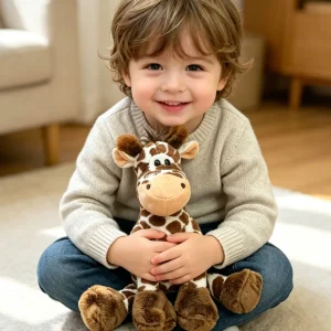 Giraffe gosedjur med söt design, mjukt djungeldjur för hem och soffa, 28 cm 8 Giraffe gosedjur med söt design, mjukt djungeldjur för hem och soffa, 28 cm
