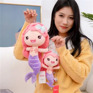 Mermaid gosedjur i prinsessstil som docka och födelsedagspresent till barn, 20–28 cm
