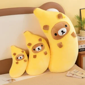 Alternative view of Rilakkuma gosedjur i Banana-serien, dekorativ superlång soffkudde, 35–80 cm, present
