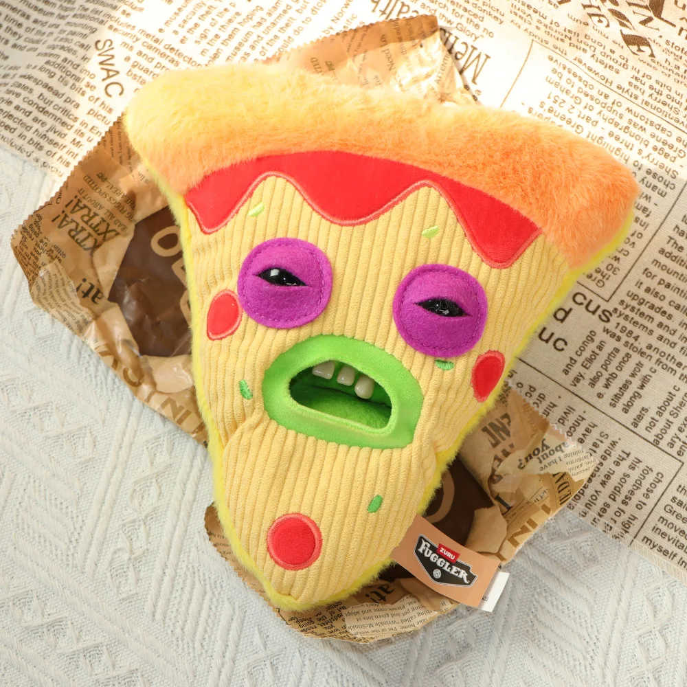 Hund gosedjur som Fuggler-monster, fult matmotiv med pizza, glass och hamburgare 3 Hund gosedjur som Fuggler-monster, fult matmotiv med pizza, glass och hamburgare - Bild 3