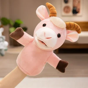 Får gosedjur som interaktiv handdocka med get-, lamm- och alpackamotiv i kawaii-stil
