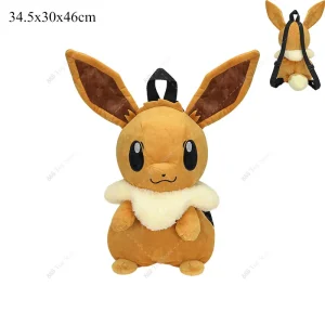 Animeinspirerad Pokémon-ryggsäck med Gengar, Charizard, Piplup, Eevee och Mimikyu