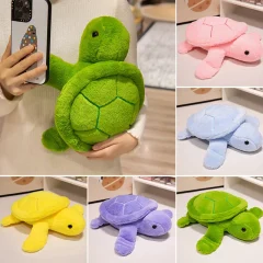 Tortoise gosedjur i kawaii-stil med mjuk kudde och sköldpaddsform, 25–35 cm