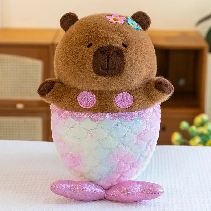 35 cm sjöjungfrukapybara som mjuk figur för sömn, dekoration och födelsedagspresent 21 Mjuk figur med sjöjungfrudesign och svans.