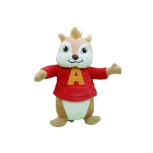 Alvin and the Chipmunks-karaktärer gosedjur, i fluffig kawaii-stil som 3-pack, 20 cm