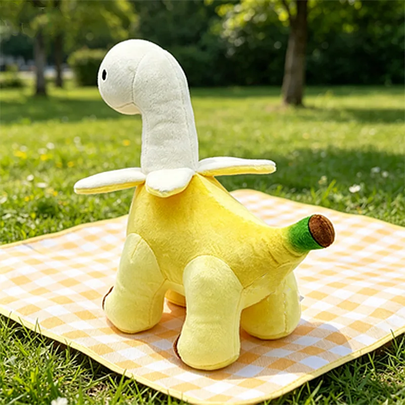 Dinosaurie gosedjur, mjuk brontosaurus med skalad banandesign, 28 cm som gåva 3 Dinosaurie gosedjur, mjuk brontosaurus med skalad banandesign, 28 cm som gåva - Bild 3