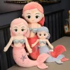 Färgglatt sjöjungfru gosedjur som havsinspirerad kudde i tecknad kawaii-stil, 45–120 cm 16 Färgglatt sjöjungfru gosedjur som havsinspirerad kudde i tecknad kawaii-stil, 45–120 cm