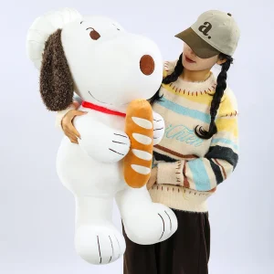 Snoopy som hund gosedjur i mjuk kockutstyrsel, stor modell, 45–80 cm