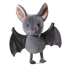 Grått kawaii Bat gosedjur från Broox, hängande tecknad figur för hemmet, 26 cm