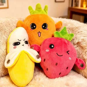 Bananformat gosedjur i kawaii-stil med musik, beatljud och induktionsaktivering