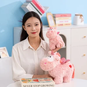 Rosa enhörning gosedjur som sovkudde, söt hästfigur för tröst och present, 18–28 cm 9 Rosa enhörning gosedjur som sovkudde, söt hästfigur för tröst och present, 18–28 cm