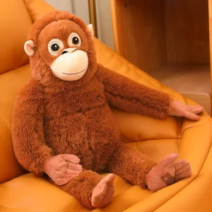 Naturtroget apa gosedjur som orangutang, 66 cm, extra mjukt i anime- och tecknad stil