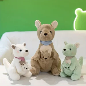 Känguru gosedjur med liten känguru framtill – 2-i-1-form på 26 cm i polyester 10 Känguru gosedjur med liten känguru framtill – 2-i-1-form på 26 cm i polyester