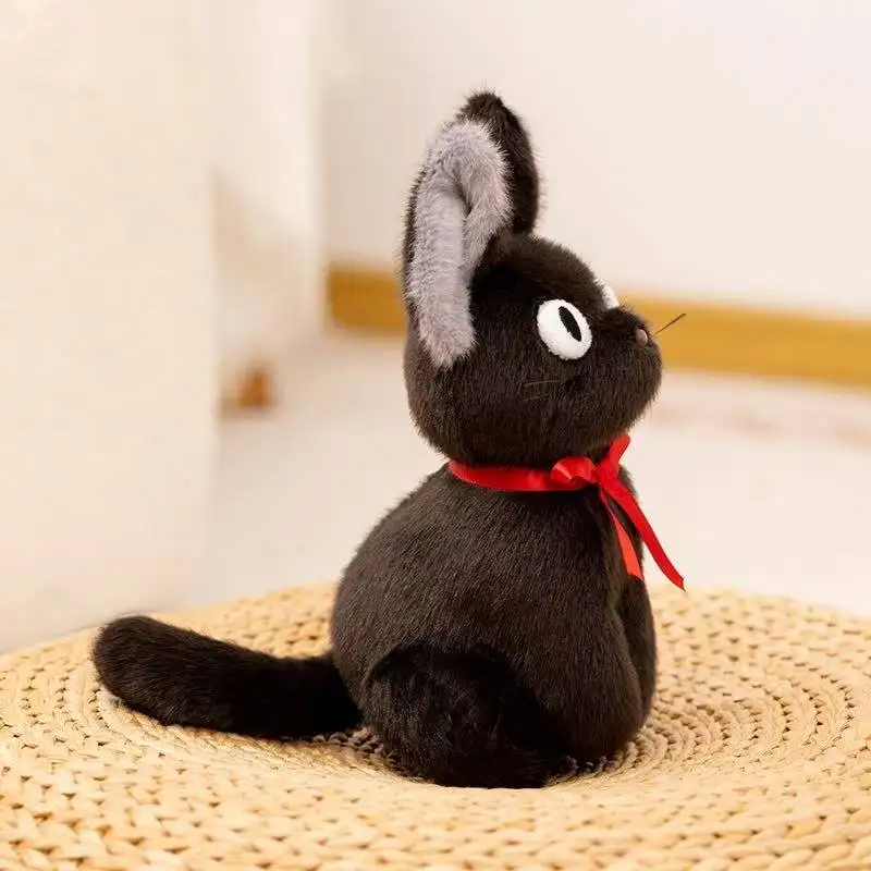 Svart katt gosedjur med kawaii-inspirerad häxdesign, handgjord animefigur för barn 4 Svart katt gosedjur med kawaii-inspirerad häxdesign, handgjord animefigur för barn - Bild 4