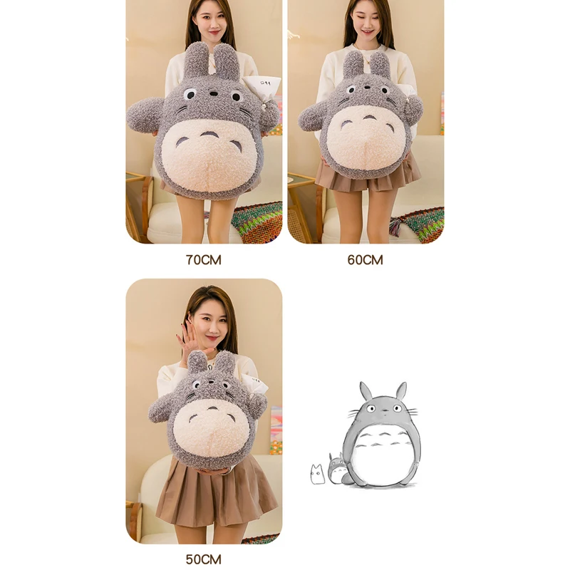 Totoro gosedjur som plyschkudde och kramkudde i tecknad anime-stil, 50–70 cm 6 Totoro gosedjur som plyschkudde och kramkudde i tecknad anime-stil, 50–70 cm - Bild 6