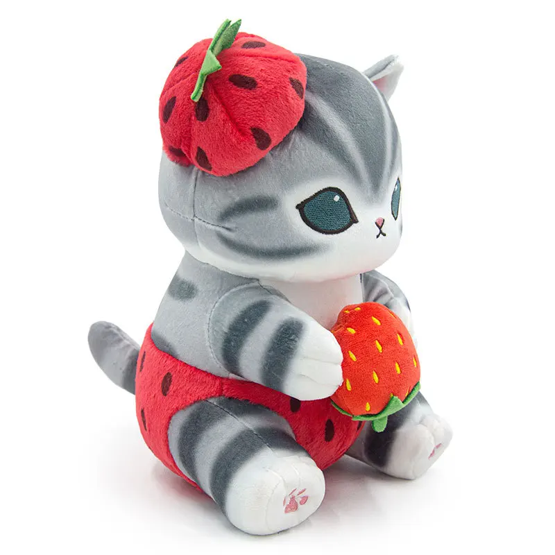 Mofusand Shark Cat, ett sött katt gosedjur som mjuk kudde med frukttema, 25 cm 7 Mofusand Shark Cat, ett sött katt gosedjur som mjuk kudde med frukttema, 25 cm - Bild 7