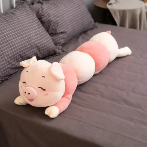 150 cm stort gris gosedjur, lång kramkudde i kawaii-stil med larvdesign, 12 stilar 14 150 cm stort gris gosedjur, lång kramkudde i kawaii-stil med larvdesign, 12 stilar