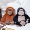 Chimpanzee gosedjur i simulerad orangutangstil, mjuk och fluffig apfigur för soffan