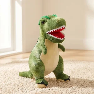 Jurassic dinosaurie gosedjur med mjuka figurer av T-Rex, Velociraptor och Ankylosaurus