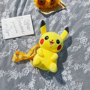 Pokémon Pikachu-ryggsäck i kawaii djurform, japansk animestil för barns skoldagar