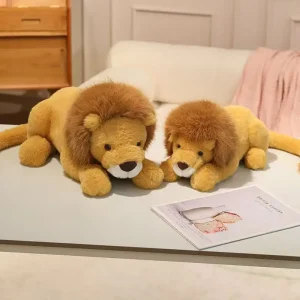 Kawaii lejon gosedjur som tecknad animefigur och söt, rolig kudde, födelsedagspresent