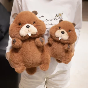 Tecknat murmeldjur som runt och fluffigt mus gosedjur, 22–45 cm, barnpresent