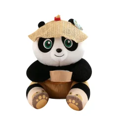 Ett panda gosedjur med Po i kinesiskt kung fu-tema, söt kramkudde för läggdags