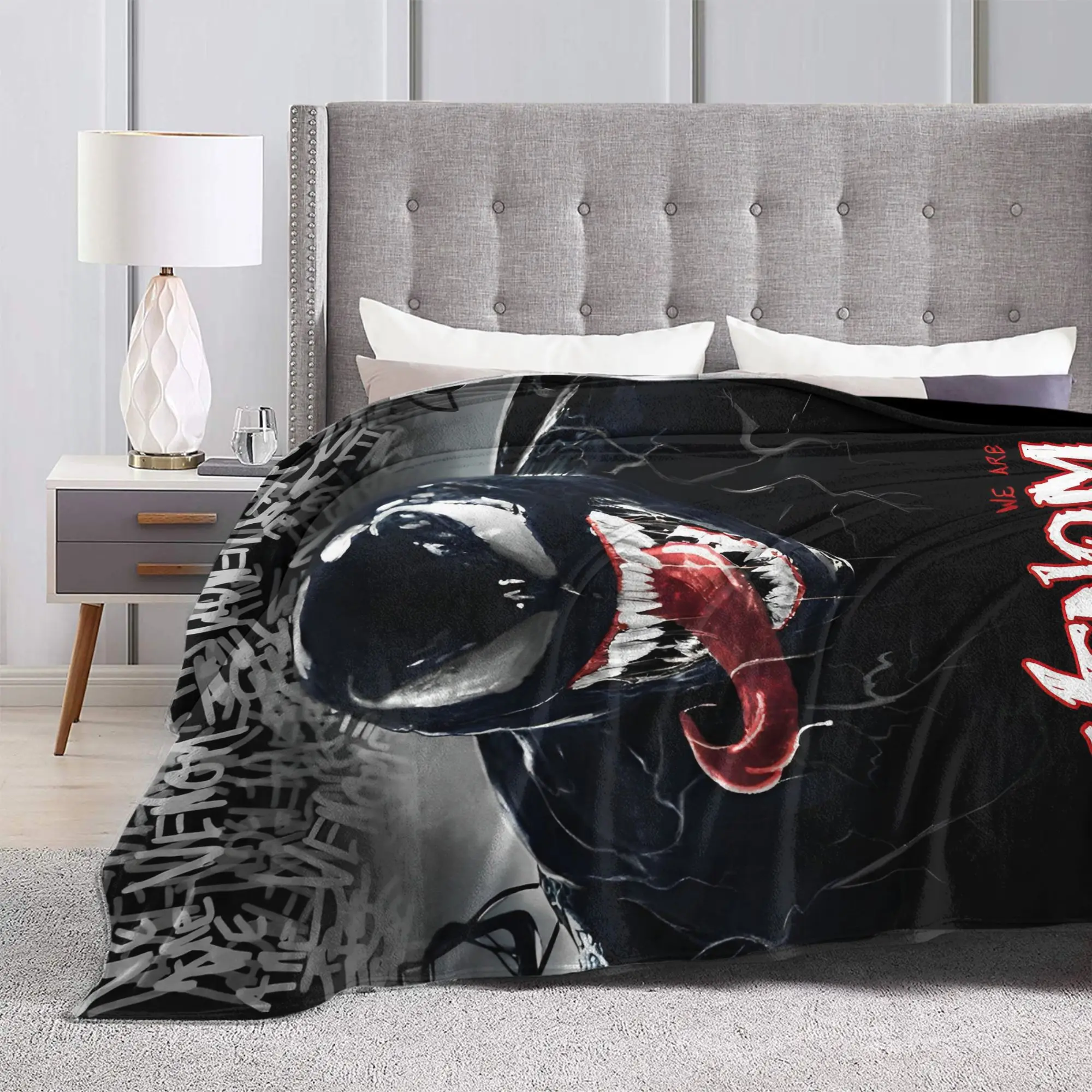 Varm och mjuk Venom-pläd i streetinspirerad stil, även som sängöverkast, 102–204 cm 3 Varm och mjuk Venom-pläd i streetinspirerad stil, även som sängöverkast, 102–204 cm - Bild 3