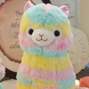 Får gosedjur, kawaii style och söt, alpaca regnbågsfärgad alpacka stil, 20 cm 13 Får gosedjur, kawaii style och söt, alpaca regnbågsfärgad alpacka stil, 20 cm