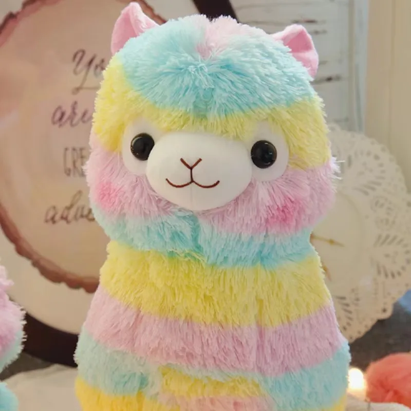 Får gosedjur, kawaii style och söt, alpaca regnbågsfärgad alpacka stil, 20 cm 7 Får gosedjur, kawaii style och söt, alpaca regnbågsfärgad alpacka stil, 20 cm - Bild 7