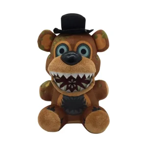 Björn gosedjur med spelkaraktären Bonnie från Five Nights at Freddy’s i tecknad stil