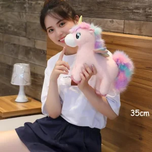 Kawaii enhörning gosedjur med vingar och fluffig man, mjuk kudde och födelsedagspresent 11 Kawaii enhörning gosedjur med vingar och fluffig man, mjuk kudde och födelsedagspresent