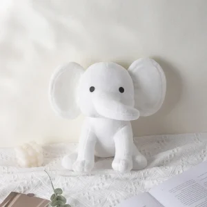 Mjukt, sött och fluffigt elefant gosedjur i rosa, blå, lila och regnbågsfärger, 25 cm