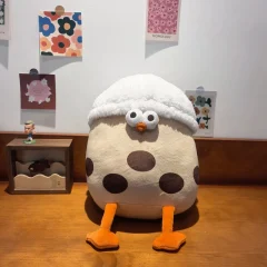Kawaii kyckling gosedjur i mjölkteform, tecknad mjuk soffkudde och barnpresent
